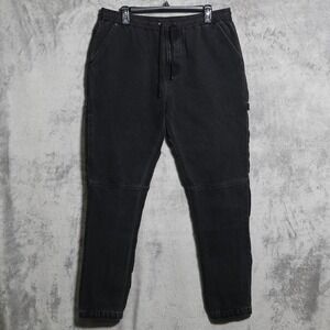 FRAME Jeans Mens 34x31 Black Carpenter Tapered Athletic Joggers Denim Pants
